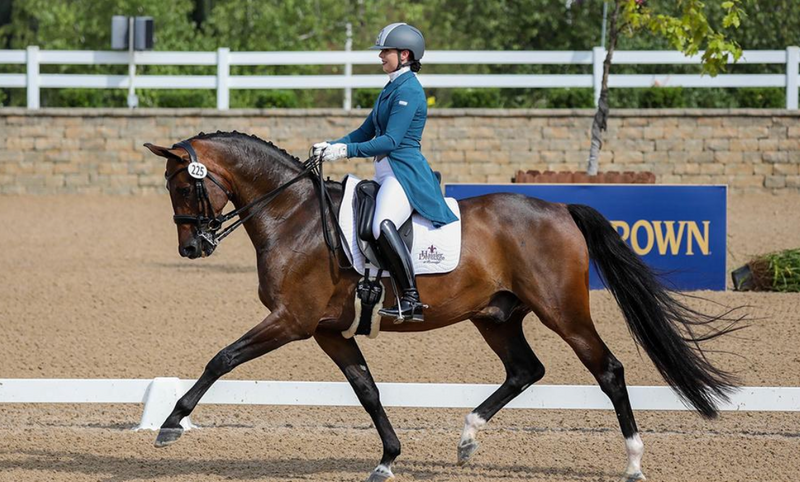 ara Hassler with Harmony’s Davidoff Hitt, thriving with Haygain hay steamers